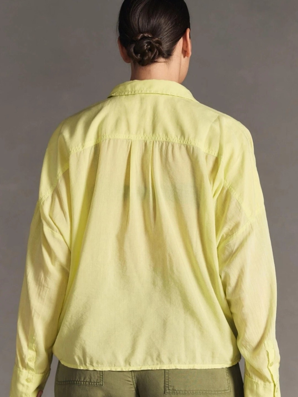 Pilcro Pale Yellow Button-Down Shirt - Picture 4 of 8